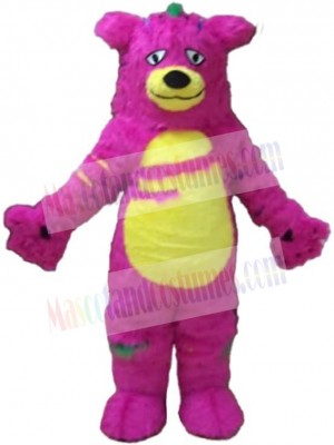 Halloween-Kostüm als lila Monster-Maskottchen