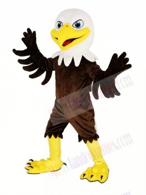 White Head Eagle in Blue Eye Mascot Costume