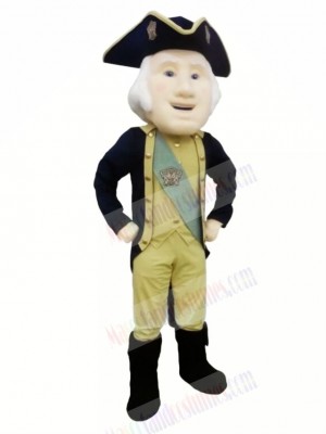 Cool George Washington Mascot Costume Cartoon	