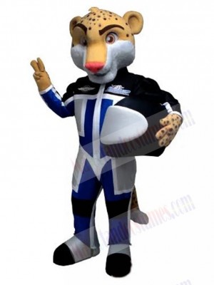 Pilot Leopard mascot costume
