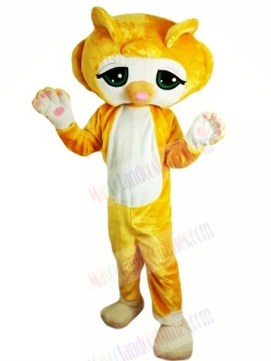 Yellow Cat Mascot Costumes Cartoon