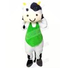 Milk Cow with Green Vest Mascot Costumes Cheap	