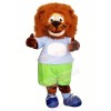 Blue clothes Lion Mascot Costumes Animal