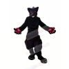 Black Wolf with Red Eyes Mascot Costumes Cartoon