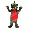 Gray Dragon with Red Belly Mascot Costume Animal