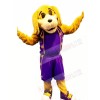 Sport Dog with Purple Suit Mascot Costumes Animal