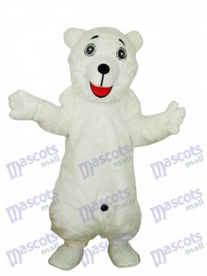 White Polar Bear Adult Mascot Costume