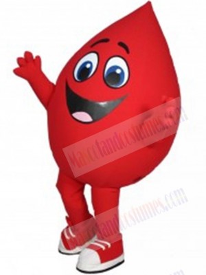 Buddy the Blood Drop Mascot Costume Cartoon
