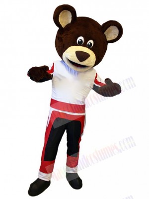 Racer Teddy Bear Mascot Costume For Adults Mascot Heads