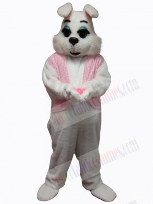 Osterhasen-Maskottchenkostüm – Tier in rosa Weste