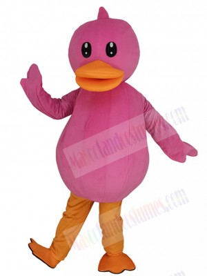 Cute Pink Duck Mascot Costume Animal