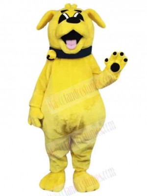 Cute Smiling Yellow Dog Mascot Costume Animal