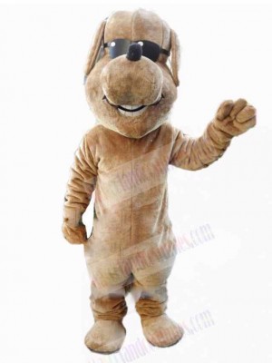 Cool Smiling Brown Dog Mascot Costume Animal