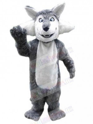 Funny Bad Gray Wolf Mascot Costume Animal Adult