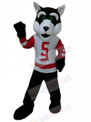 Sports Wolf Mascot Costume Animal with White Eyebrows