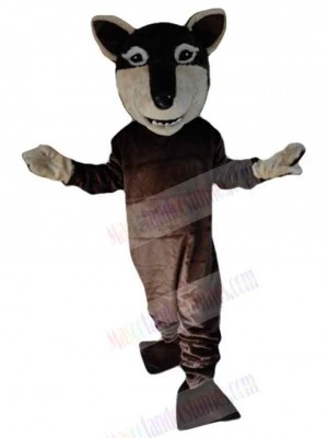 Kind Brown Wolf Mascot Costume Animal