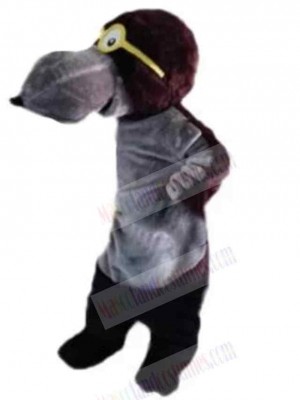 Long Mouth Wolf Mascot Costume Animal with Yellow Glasses