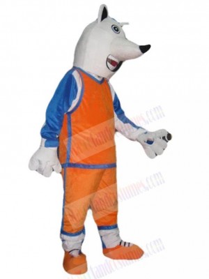 Sport White Wolf Mascot Costume Animal