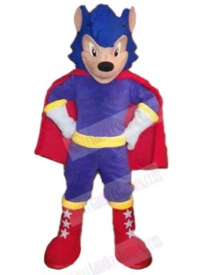 Super Blue Wolf Mascot Costume Animal