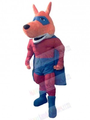 Super Orange Wolf Mascot Costume Animal