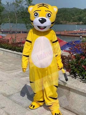 Yellow Tiger Outdoor Mascot Costume Animal