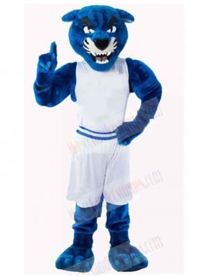 Fierce Blue Panther Mascot Costume Animal