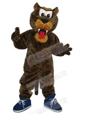 Leopard Mascot Costume Animal with Blue Shoes