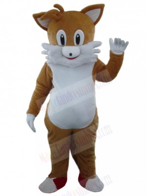 Amiable Brown Cat Mascot Costume Animal