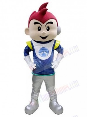 Cute Astronaut Boy Cosmonaut Mascot Costume People