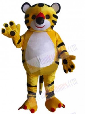 Golden Cute Tiger Mascot Costume Animal