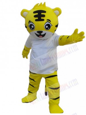 Lovely Yellow Little Tiger Mascot Costume Animal