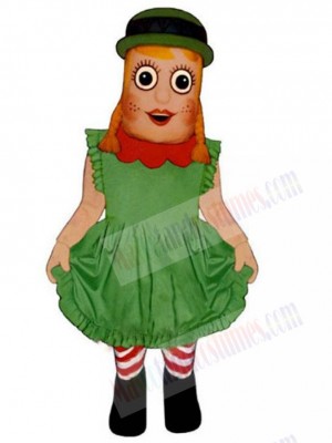 Girl Leprechaun Mascot Costume Cartoon