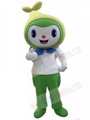 Cute Green Elf Mascot Costume Cartoon