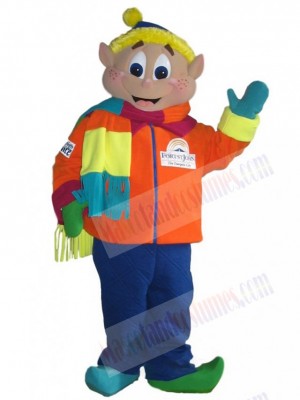 Cute School Boy Elf Mascot Costume Cartoon