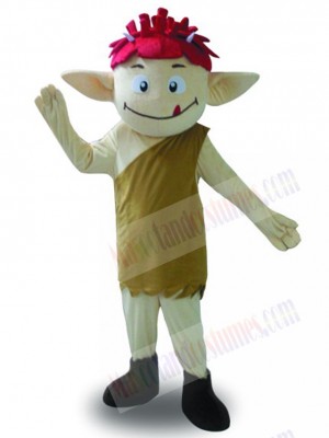 Funny Boy Elf Mascot Costume Cartoon with Pointy Ears