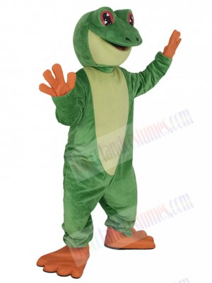 Smiling Green Tree Frog Mascot Costume Animal