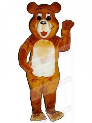 White Belly Brown Bear Mascot Costume For Adults Mascot Heads
