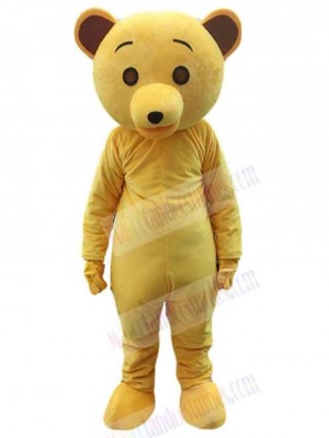Cartoon Yellow Teddy Bear Mascot Costume For Adults Mascot Heads
