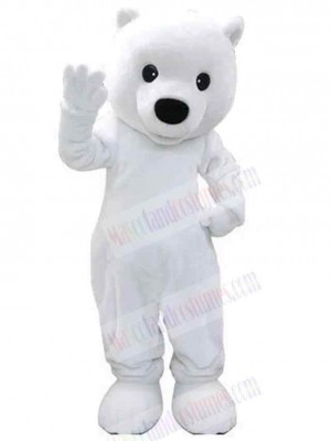 Smart White Bear Mascot Costume For Adults Mascot Heads