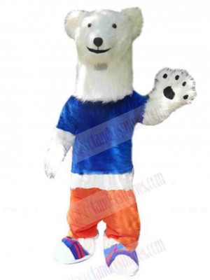 Sports Polar Bear Mascot Costume For Adults Mascot Heads