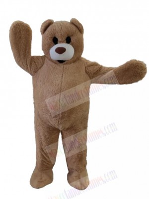 Sympathisches Teddybär-Maskottchenkostüm für Erwachsene – Maskottchenköpfe