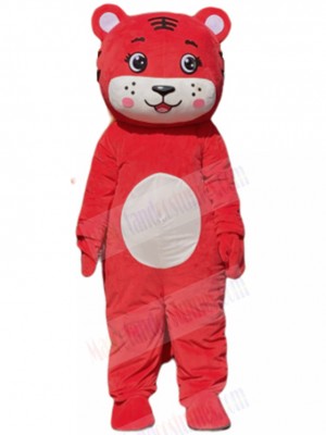 Adorable Red Baby Tiger Mascot Costume Cartoon