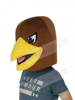 Fierce Brown Eagle Mascot Costume Animal Head Only