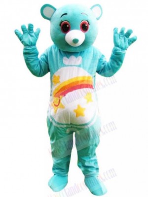 Amiable Blue Bear Mascot Costume Animal