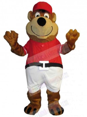 Fröhliches Baseball-Bären-Maskottchenkostüm – Tier