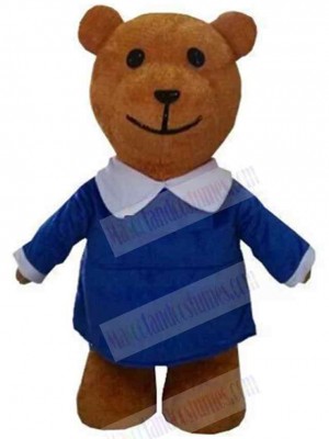 Lady Teddy Bear Mascot Costume Animal