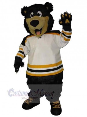 Pleased College Bear Mascot Costume Animal