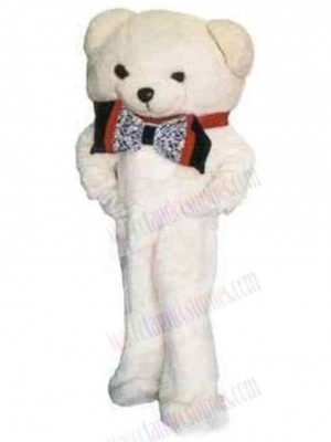 White Bear with Bow-Tie Mascot Costume Animal