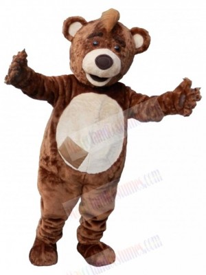 Brown and Beige Teddy Bear Mascot Costume Animal