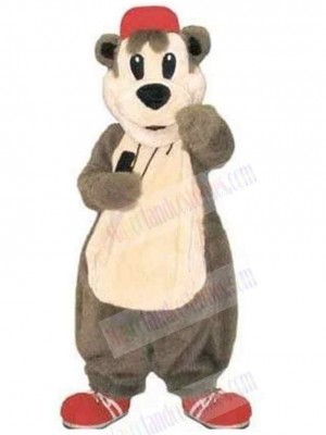Bear with Red Shoes Mascot Costume Animal